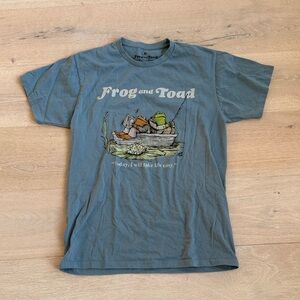 Frog and Toad Graphic Men's Shirt - Blue Sz medium